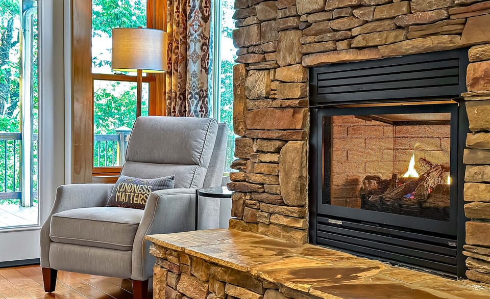 Cozy fireplace