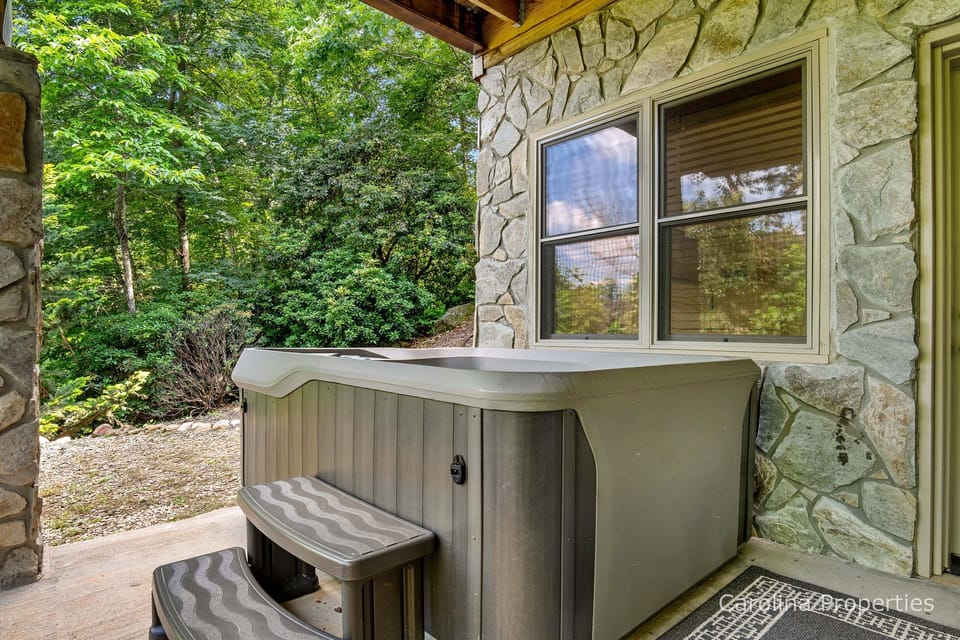 No need to go far to enjoy the hot tub