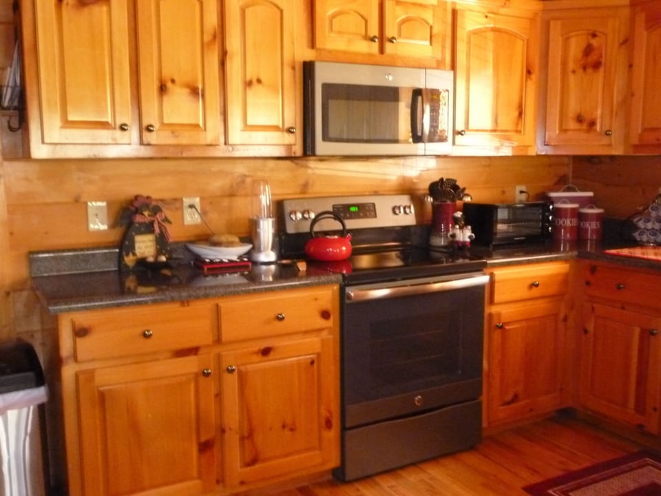 Spacious fully equipped kitchen and plenty of storage space. 
