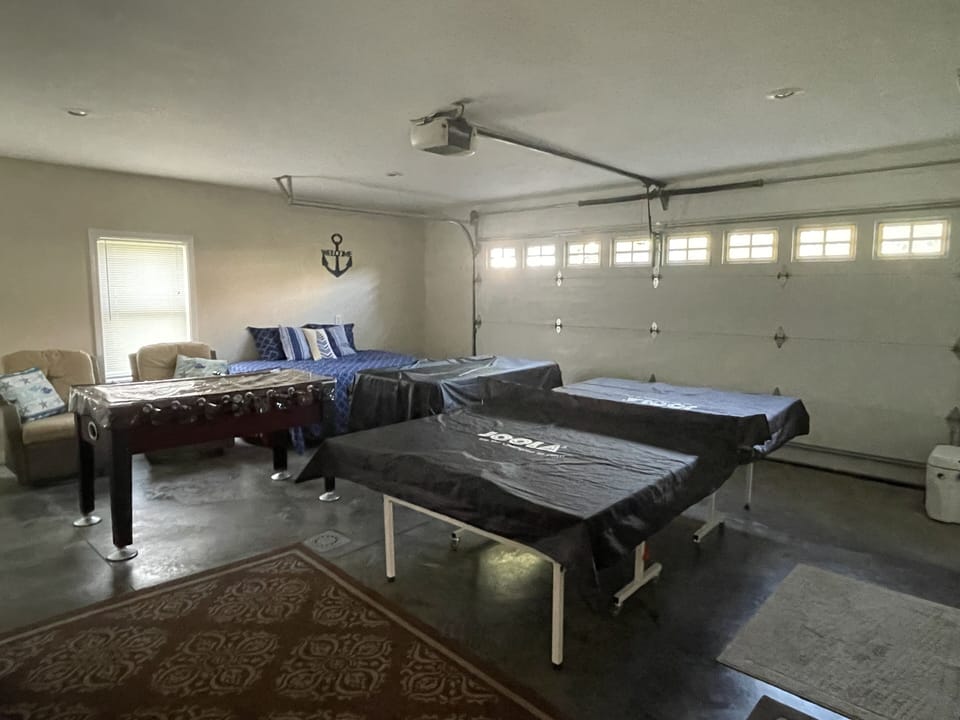 Game room - finished air conditioned - ping pong, air hockey and foosball