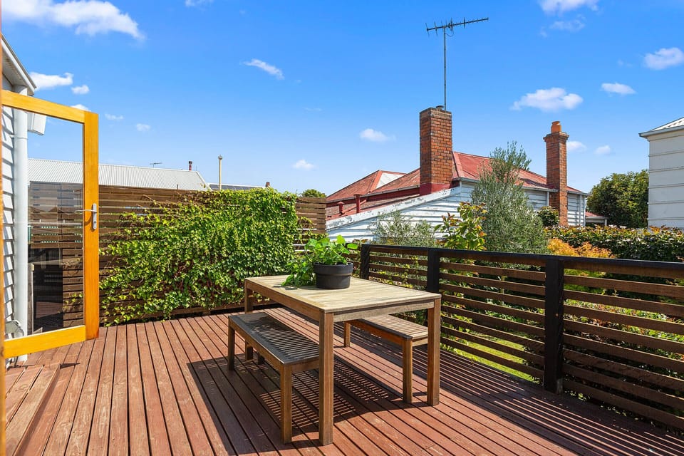 Rear Deck to Enjoy a Coffee or a Glass of Wine