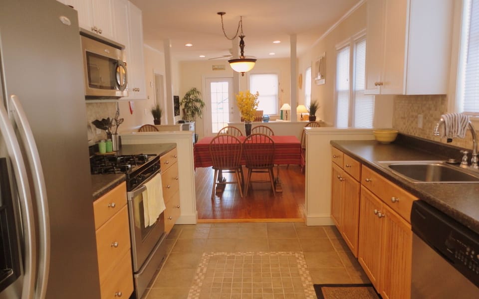 Galley Style Kitchen Open to Entire House