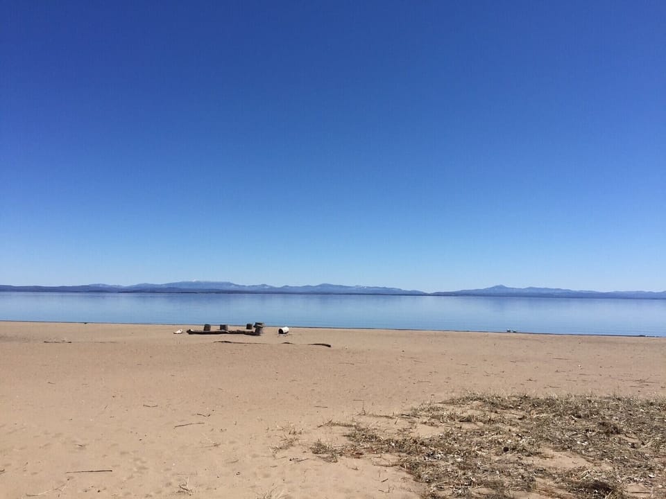 Beach, Lake, Mountain view from patio