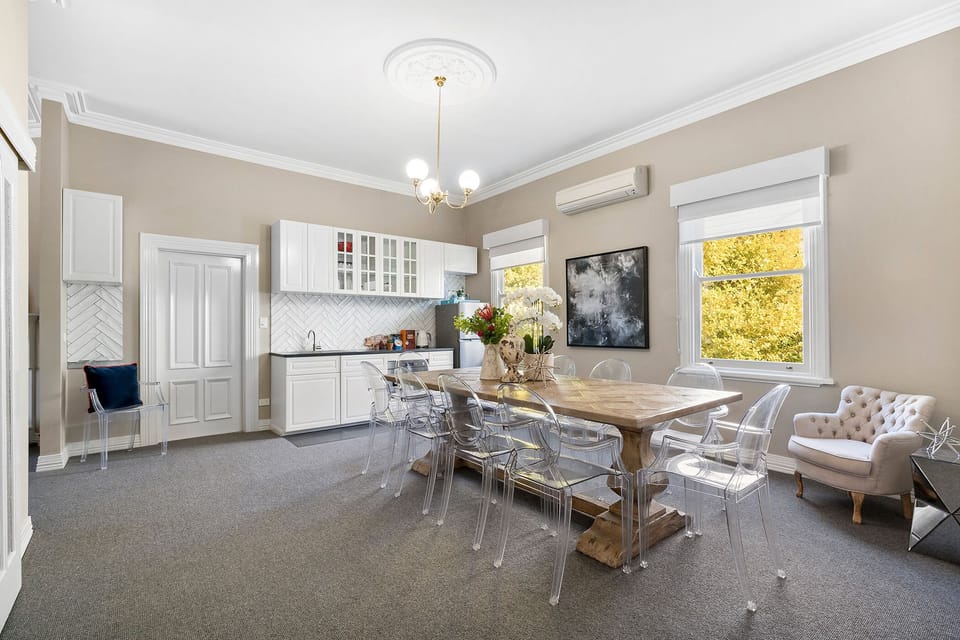 Formal Dining Room for 12 with Butlers Kitchenette w dishwasher & extra fridge
