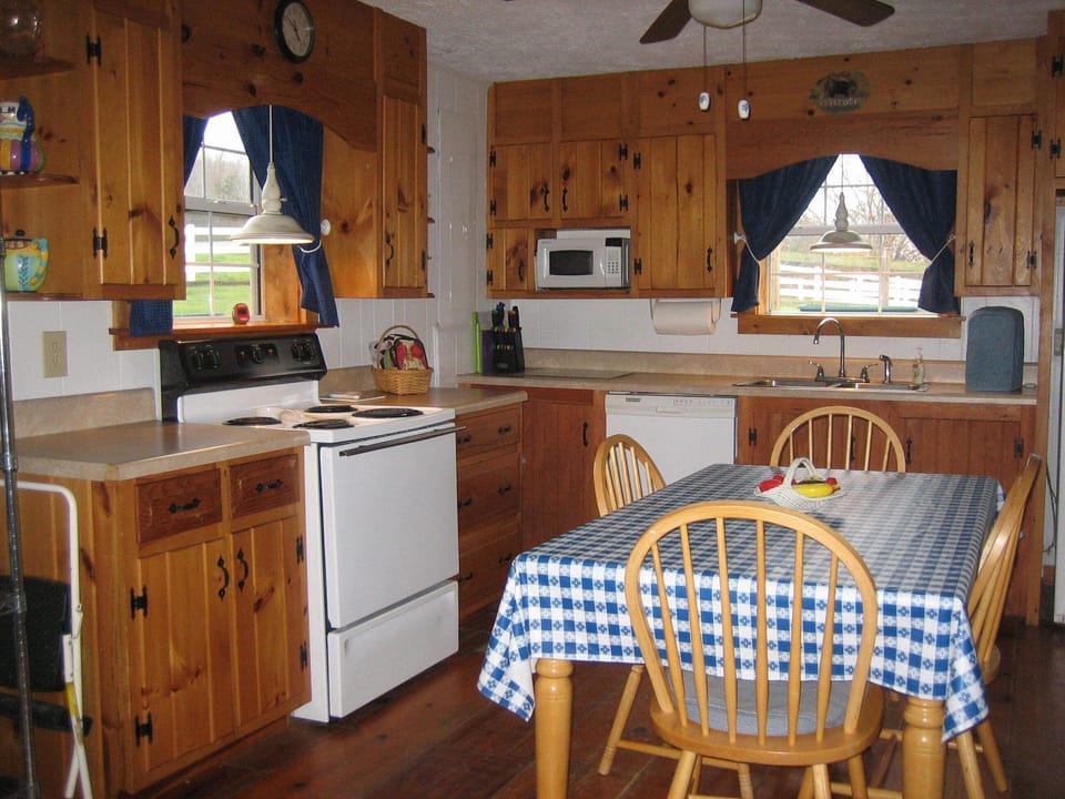 The kitchen area