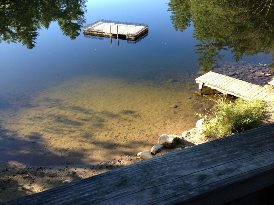 view from lakefront deck