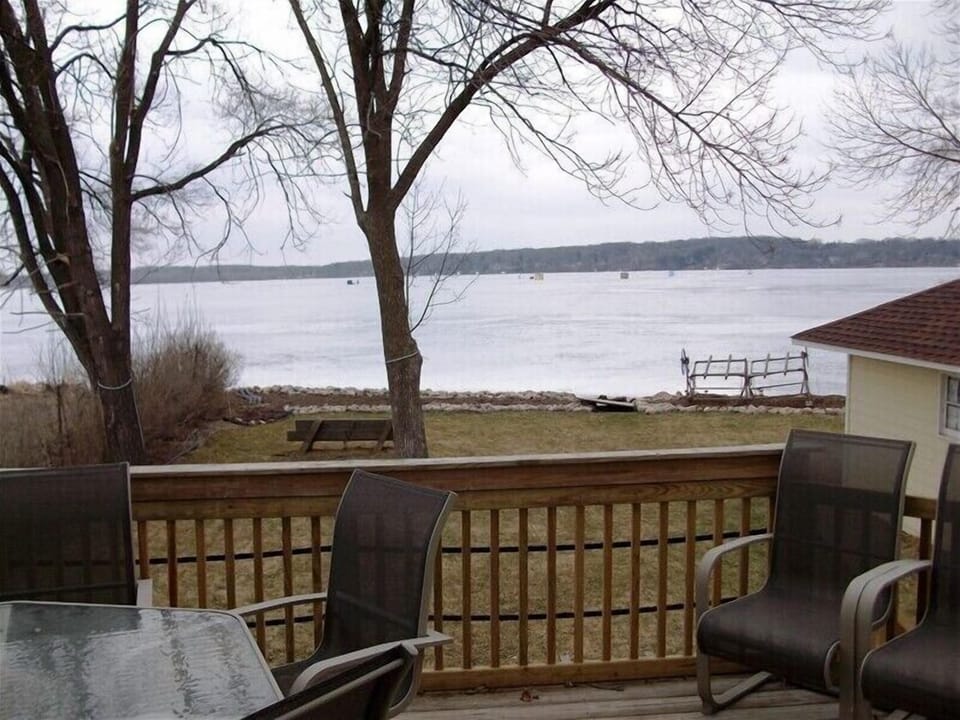 Lake view looking east during winter ice