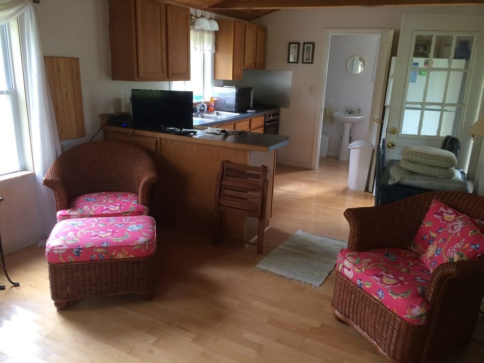 Living Area Looking into the kitchen