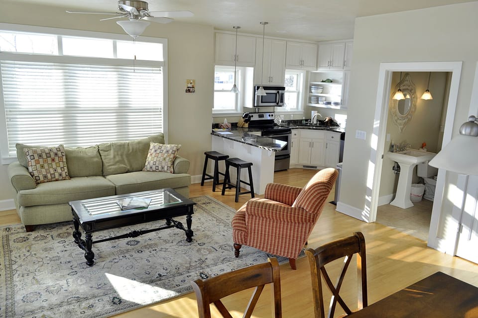 First Floor - Living Room, Dining Area, Kitchen & Powder Room
