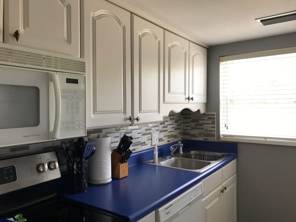 Kitchen Stovetop Microwave and Sink