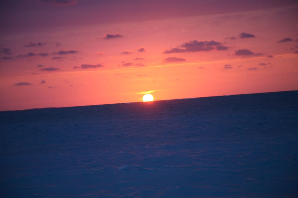 Breathtaking view of the sunset at the beach