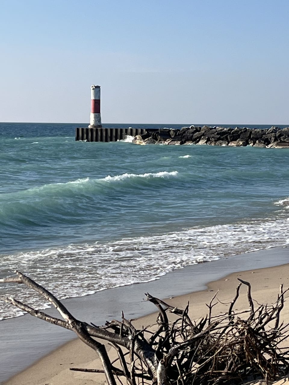 Beach half mile away. A short walk or drive to the beach
