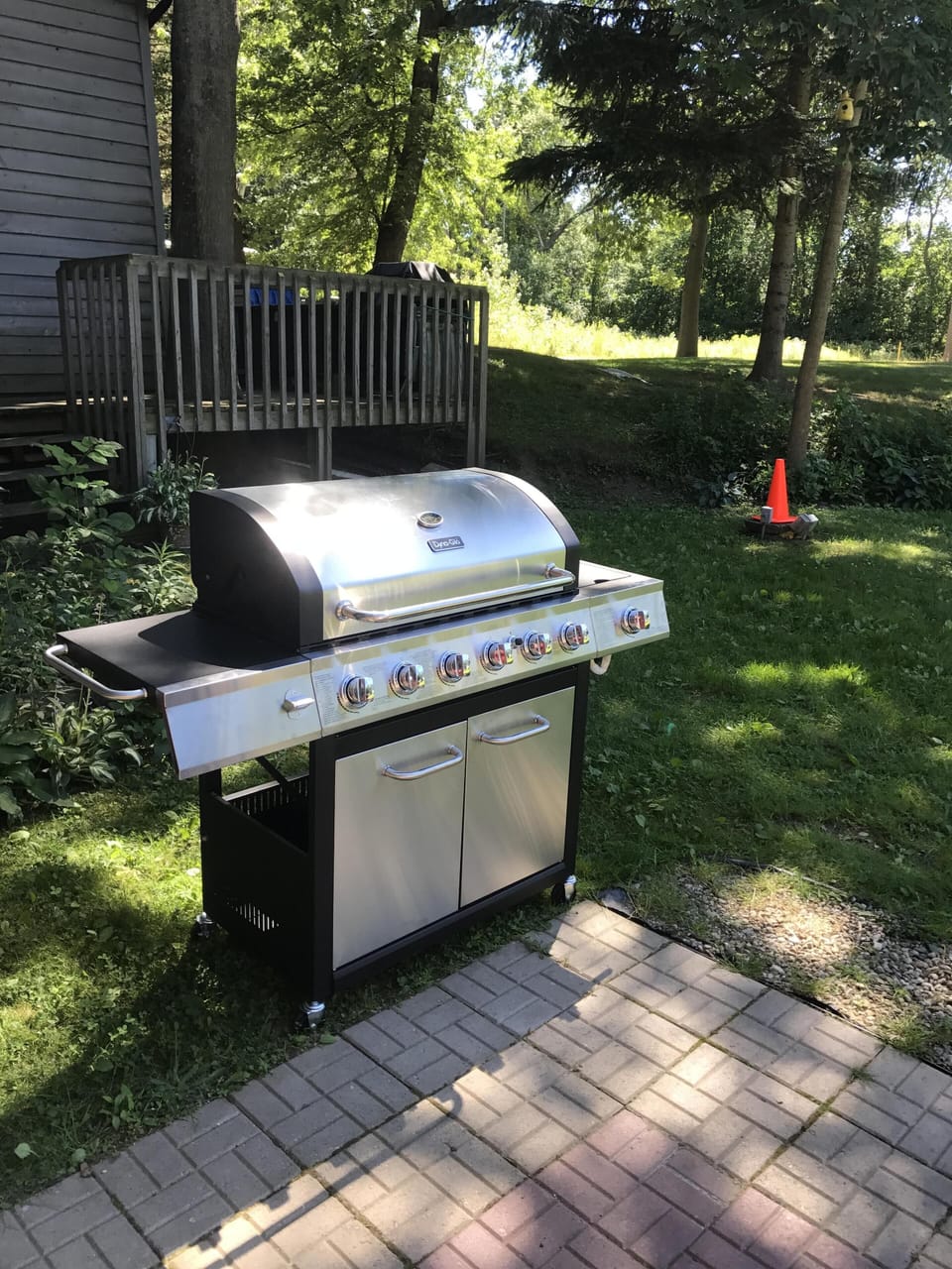 yes, new grill too! :)  C'mon Dad we are starving!!  