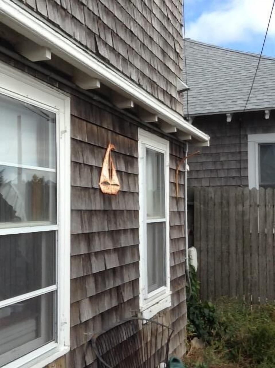 Street side of house.