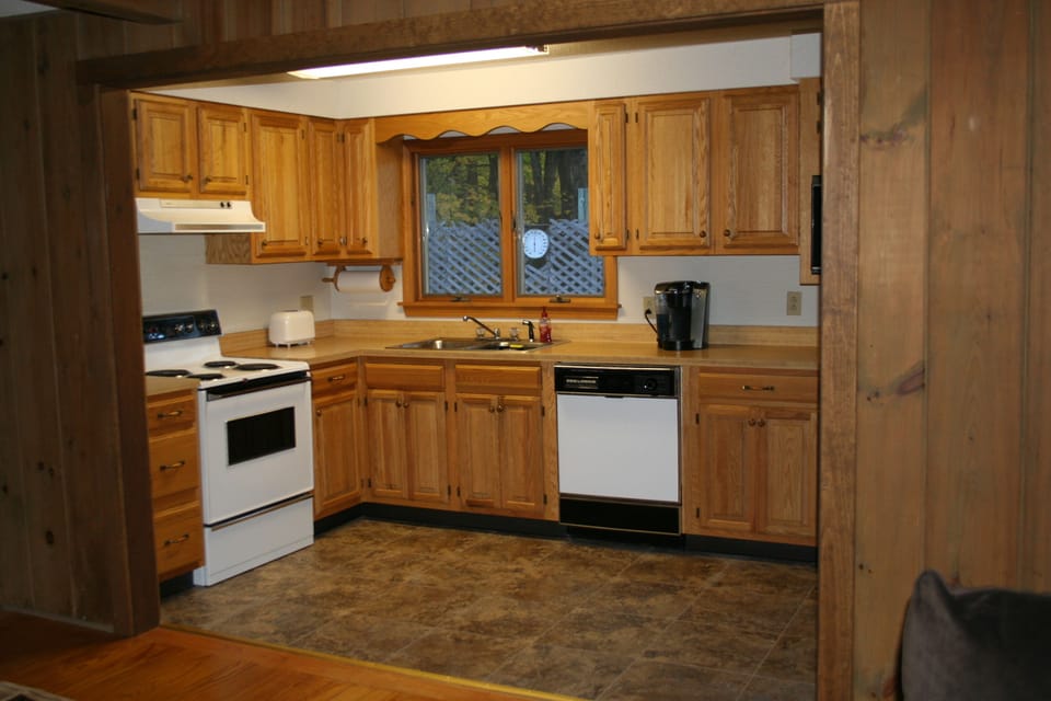 Open kitchen has everything you need. 