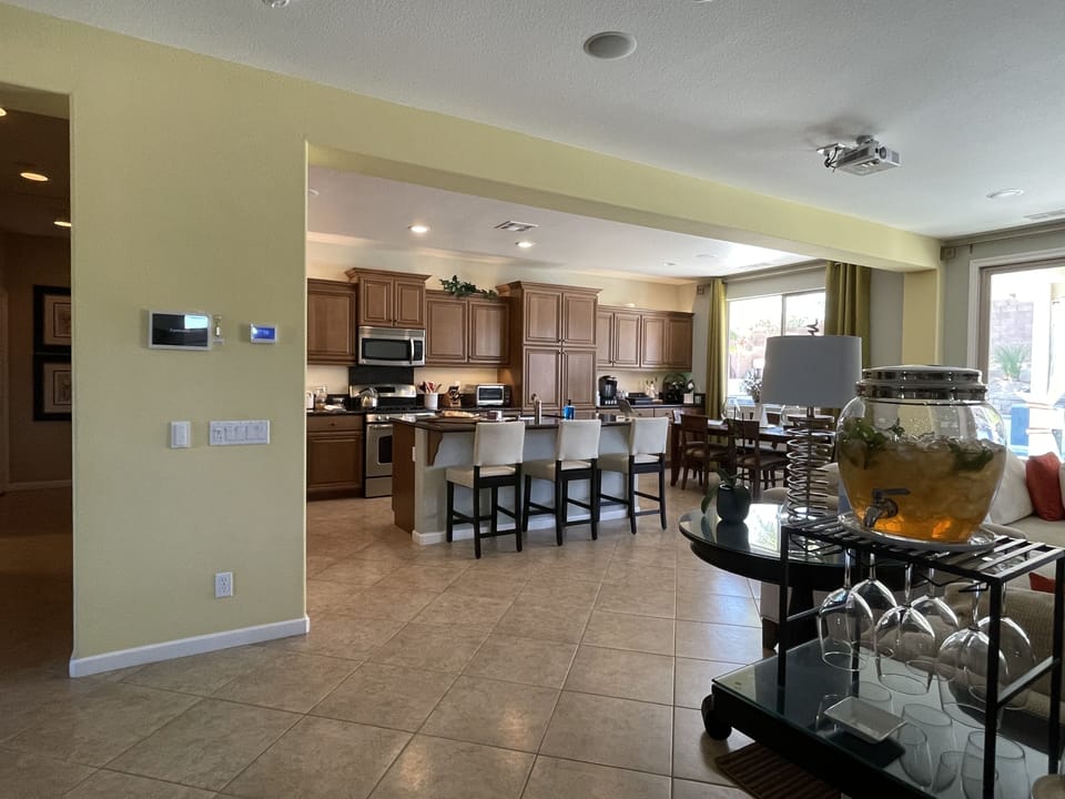 Open floor plan with spacious kitchen and  great room