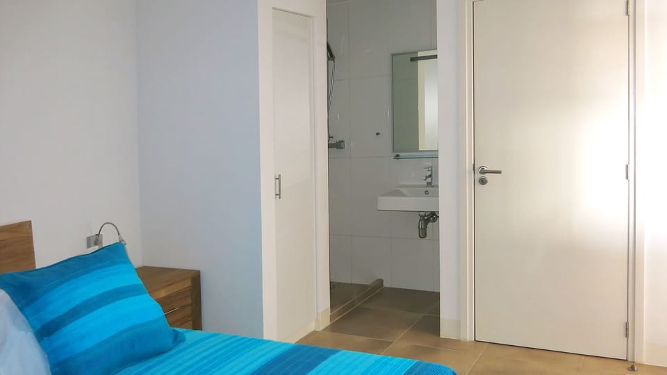 Toilet and shower in apartment