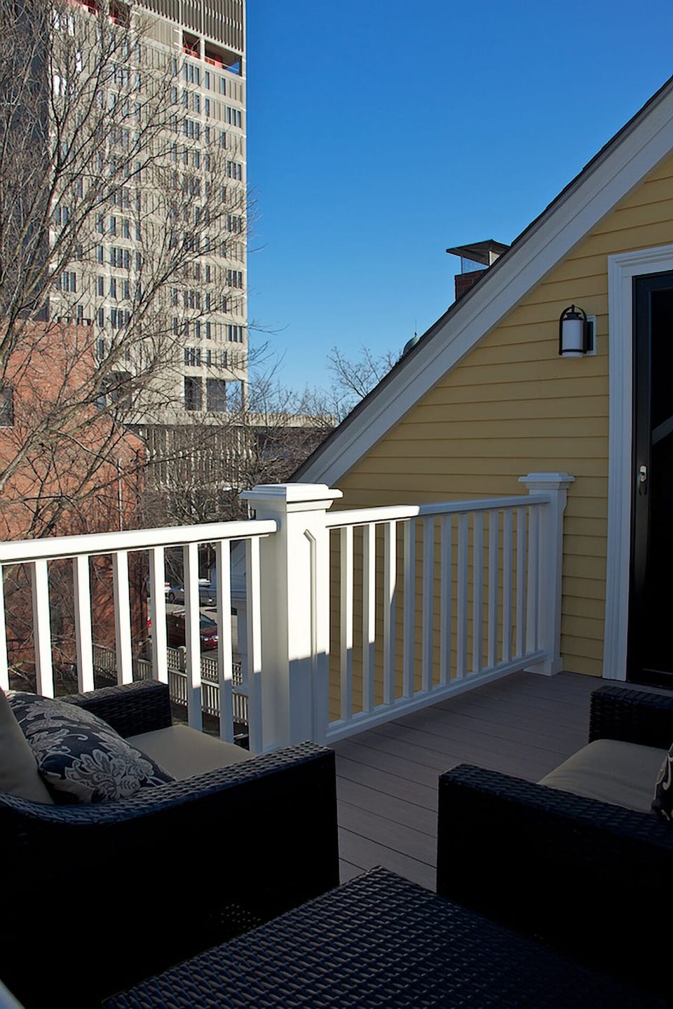 Master bedroom private deck