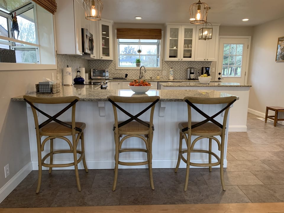 View of kitchen as you walk in