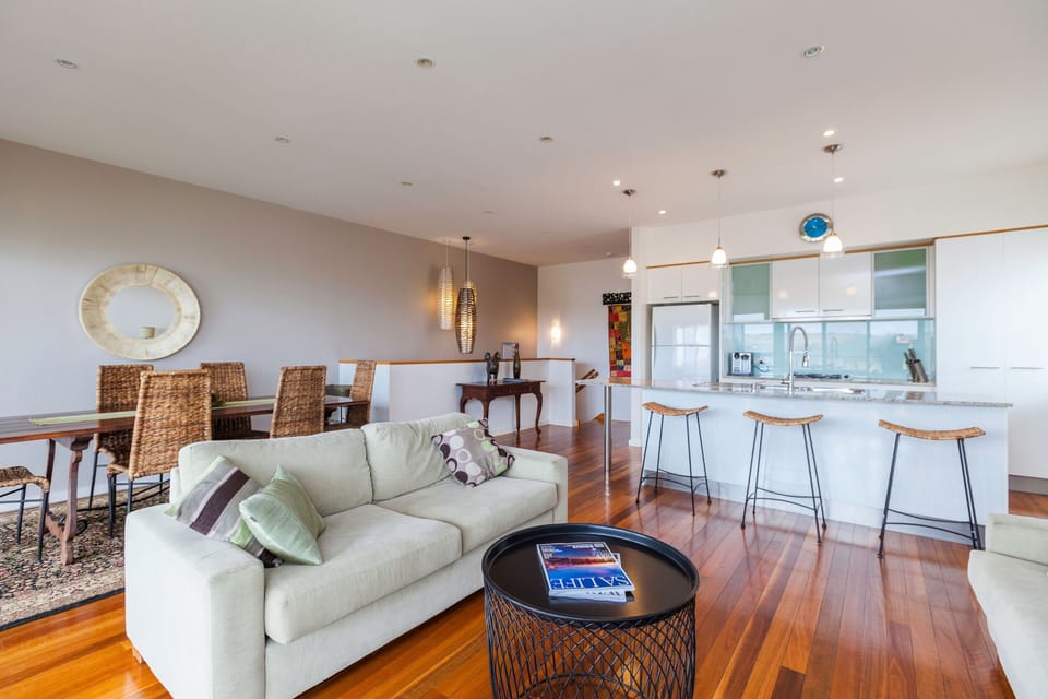 living room and kitchen