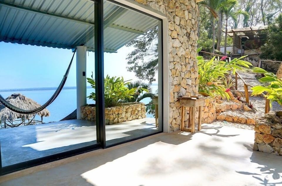 Water views from room 2, queen bed, AC private bathroom