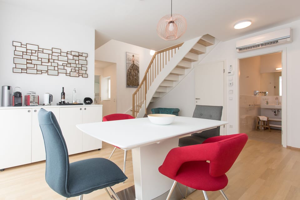 Dining Area and the view of stairs to upper floor