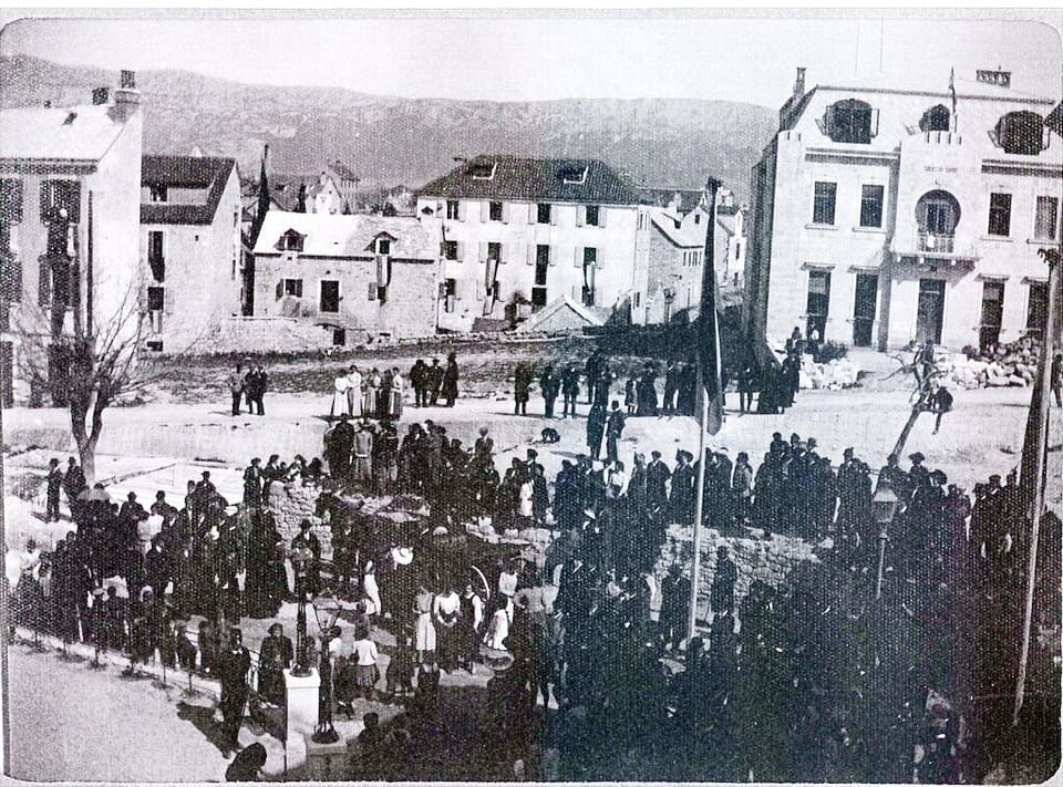 Villa flora in background, Split 1912.