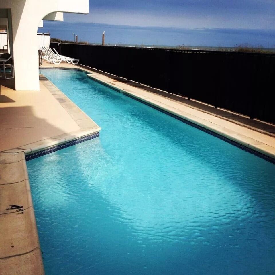 Lap Pool, hot tub in the same area. Sunning deck as well.
