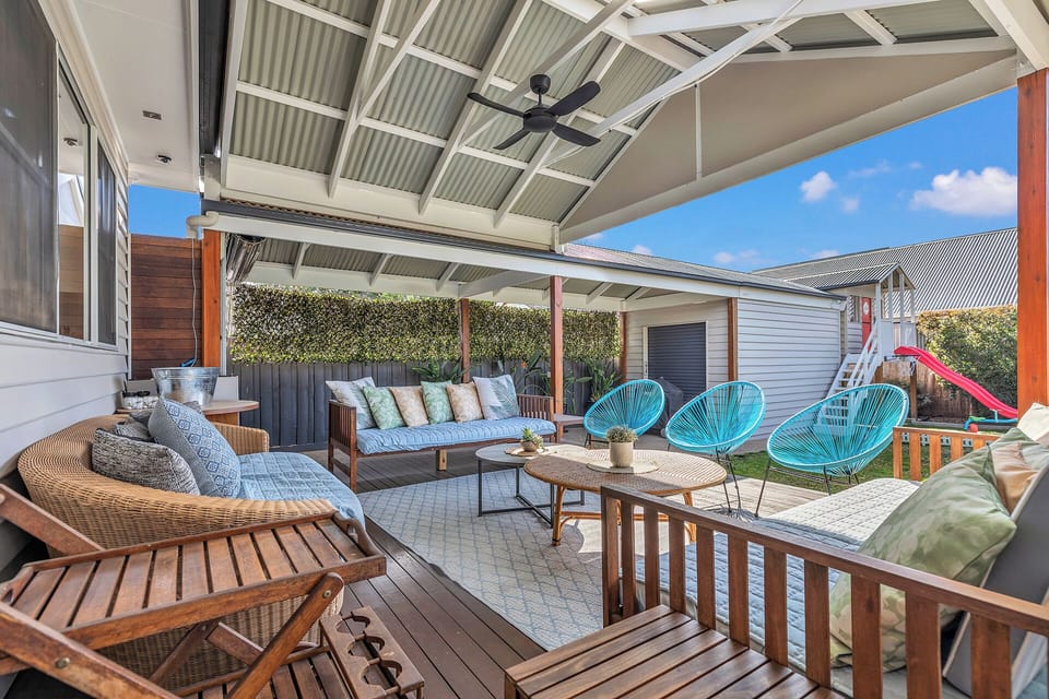 Step outside to your private deck - perfect for relaxing in the north sunshine.
