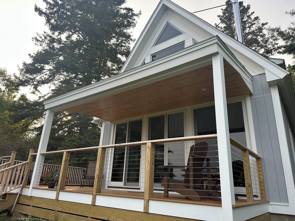 Large wraparound deck 