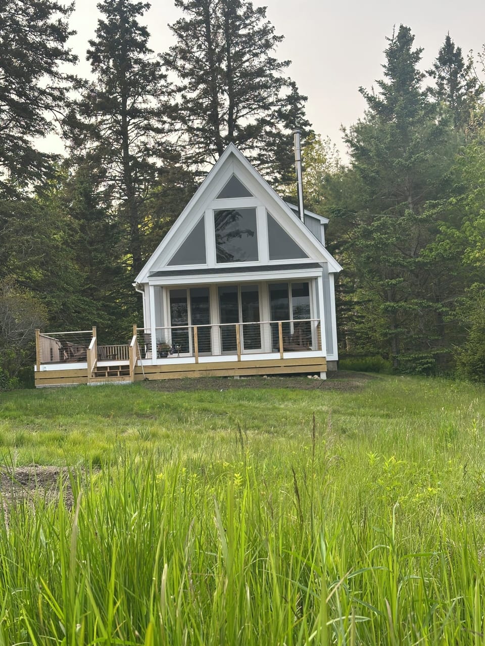 Front of Chalet facing the ocean