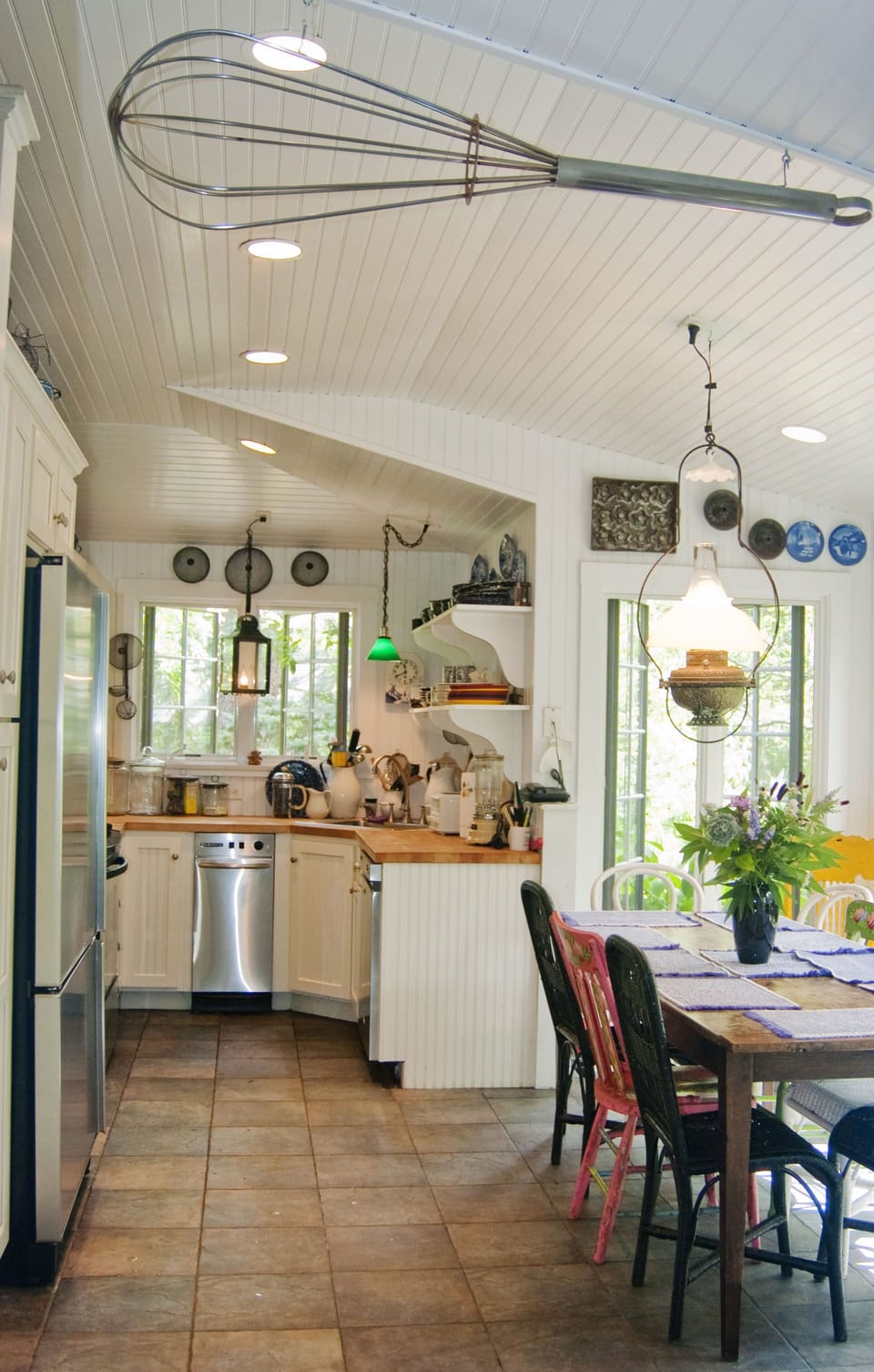 Whimsical design elements flow through the cottage.