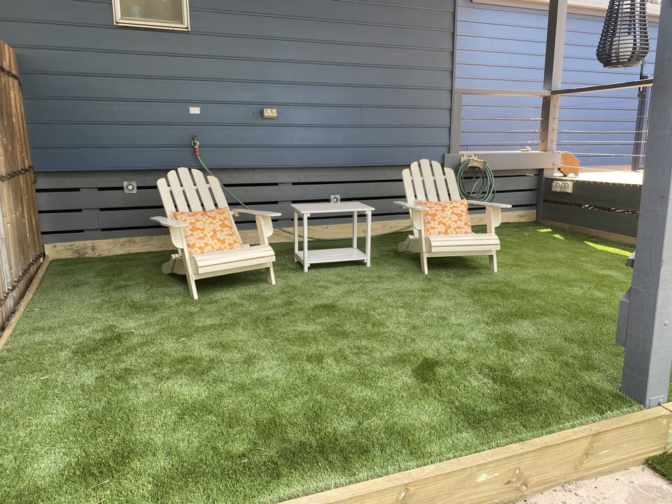 Undercover rear grass area