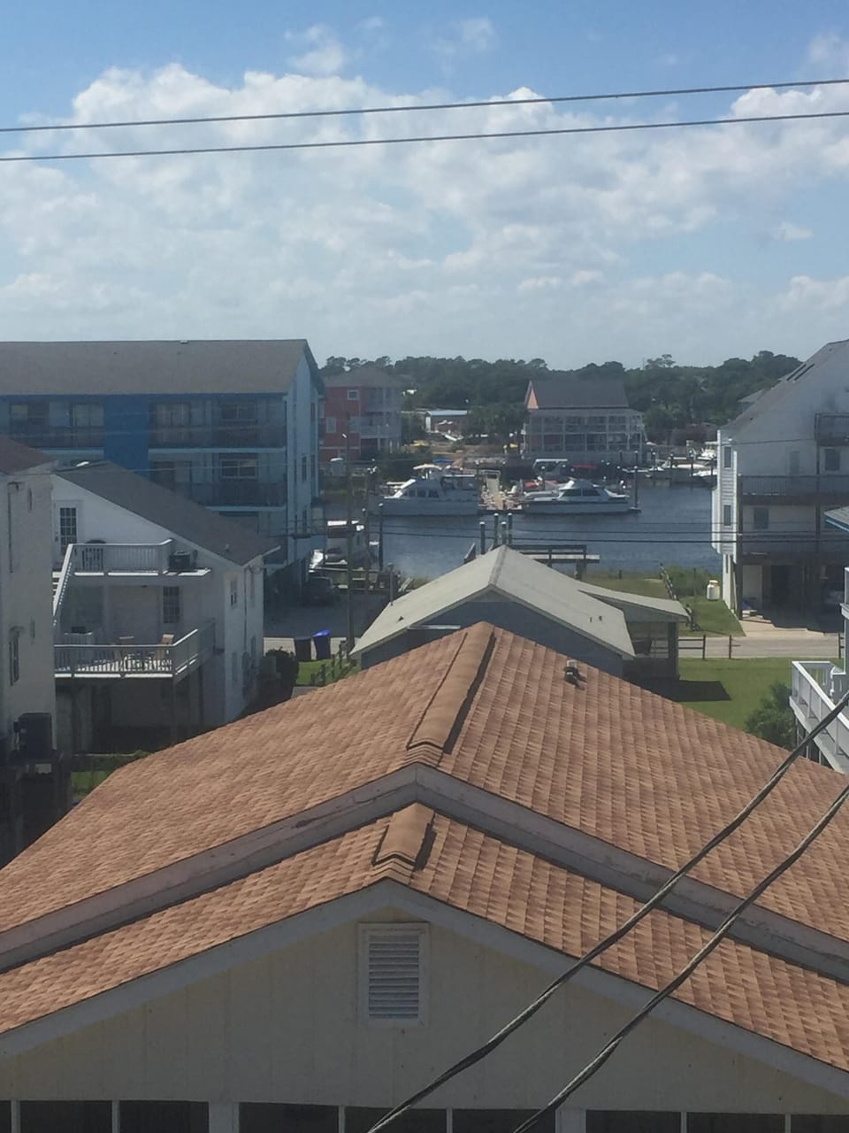 View of Canal from balcony off master bedroom.
