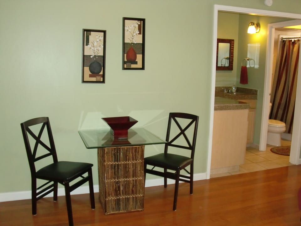 #602A:
Dining Area with peek into Kitchenette & Bathroom