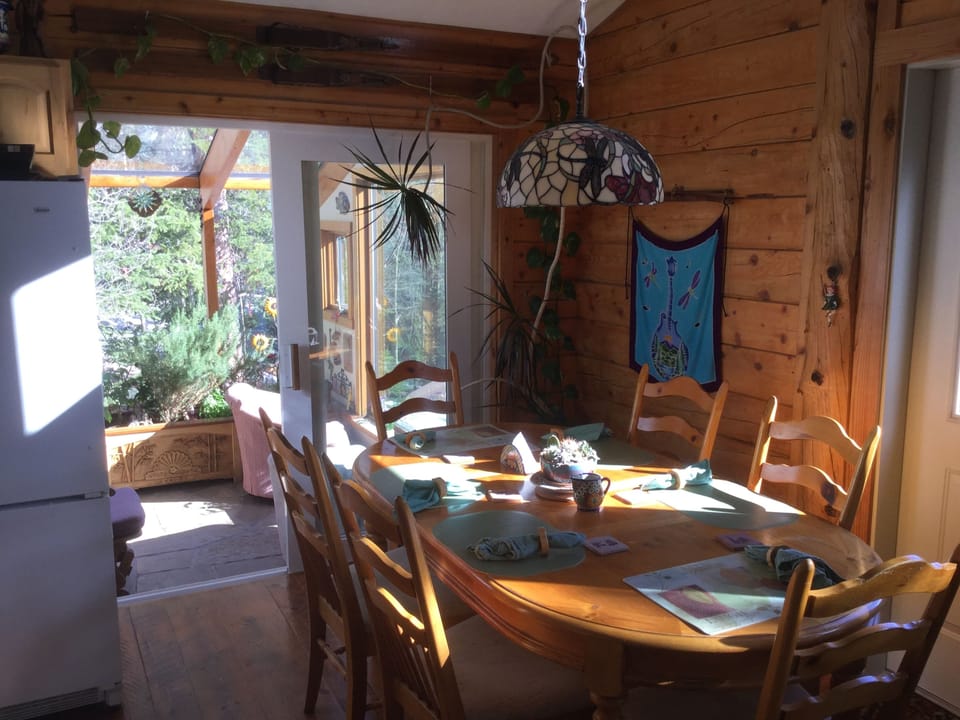 Dinning room looking into sunroom