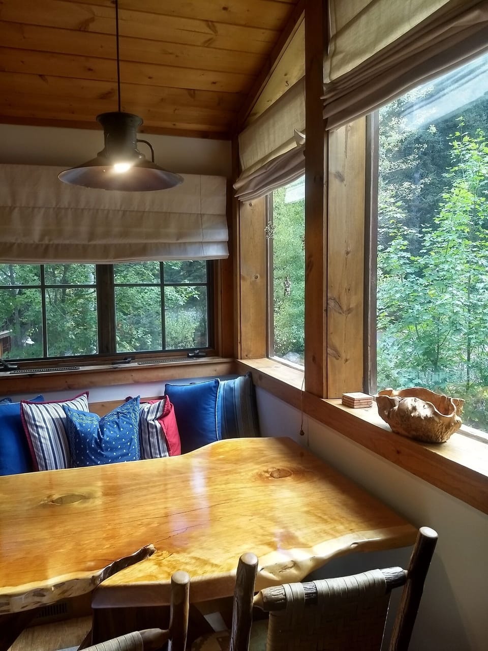 Custom, hand-finished Juniper table
