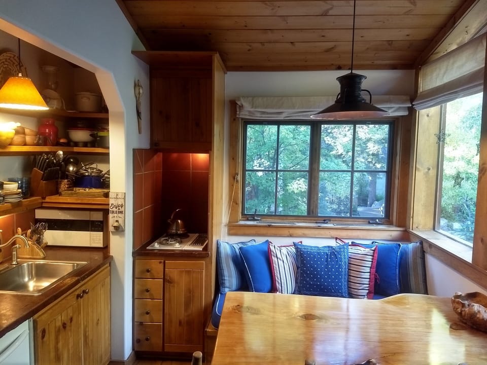 Gorgeous views from every window in kitchen and cottage
.
