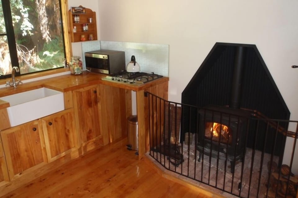cozy log fire