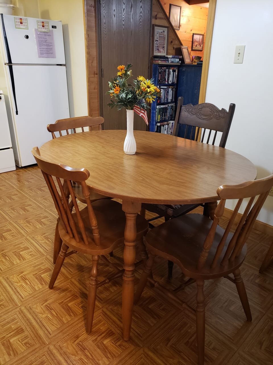Kitchen table.