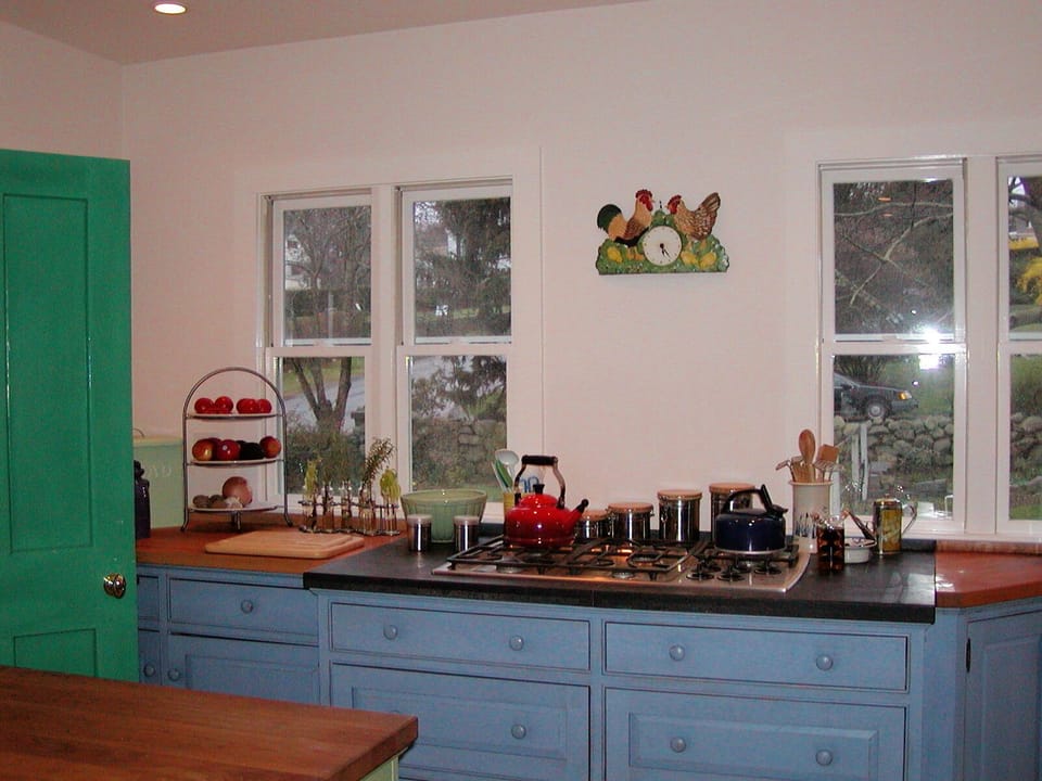 Cooktop & view of garden