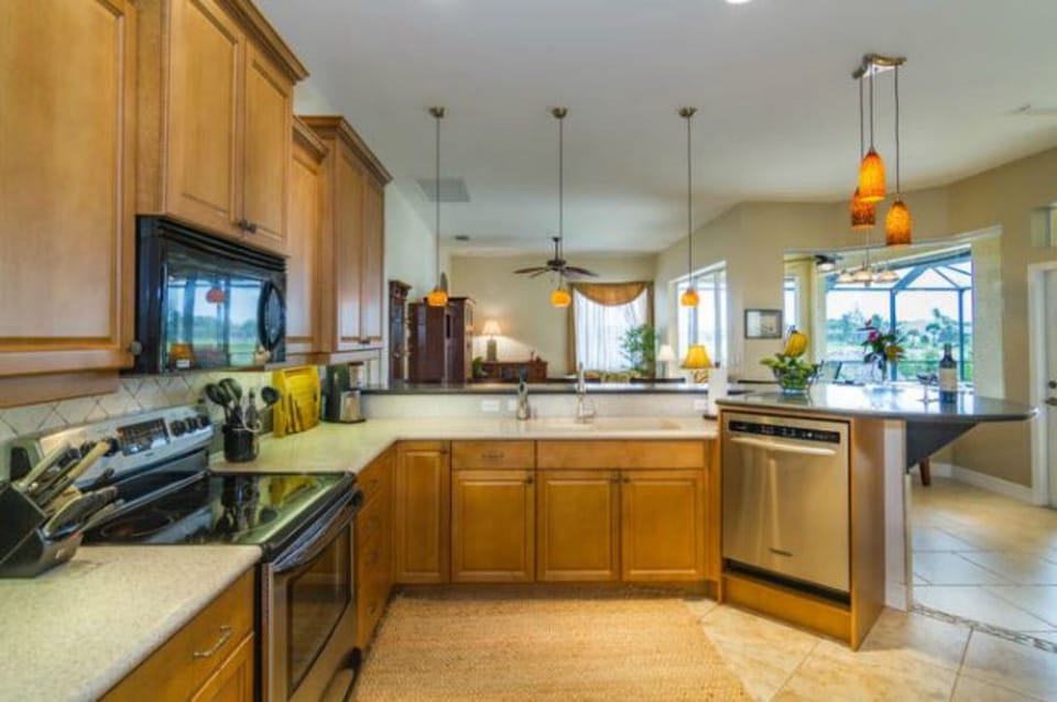 Kitchen counter space microwave dishwasher