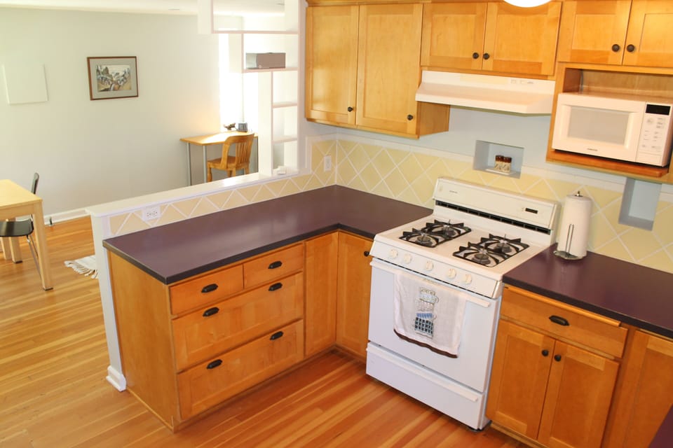 Kitchen with gas stove