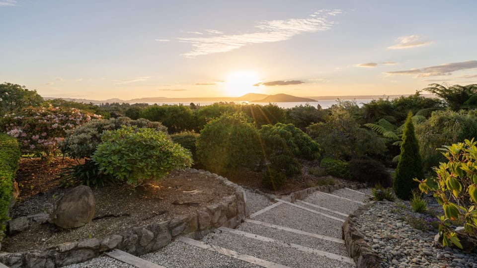 Sunset evening walks in the gardens
