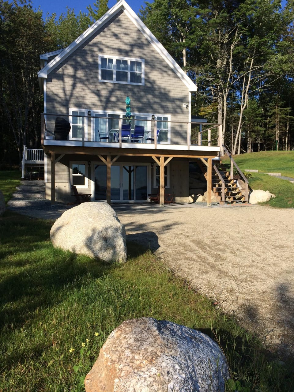 Looking at the house from the beach. 