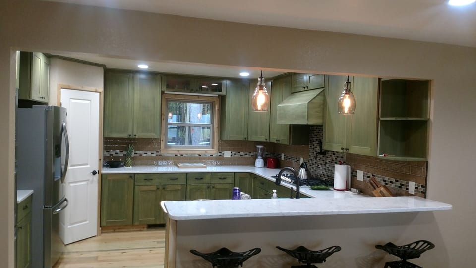 Gourmet kitchen with all new appliances with a great view of the river