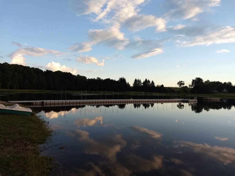 110' Floating Dock in pond that was dredged in 2019