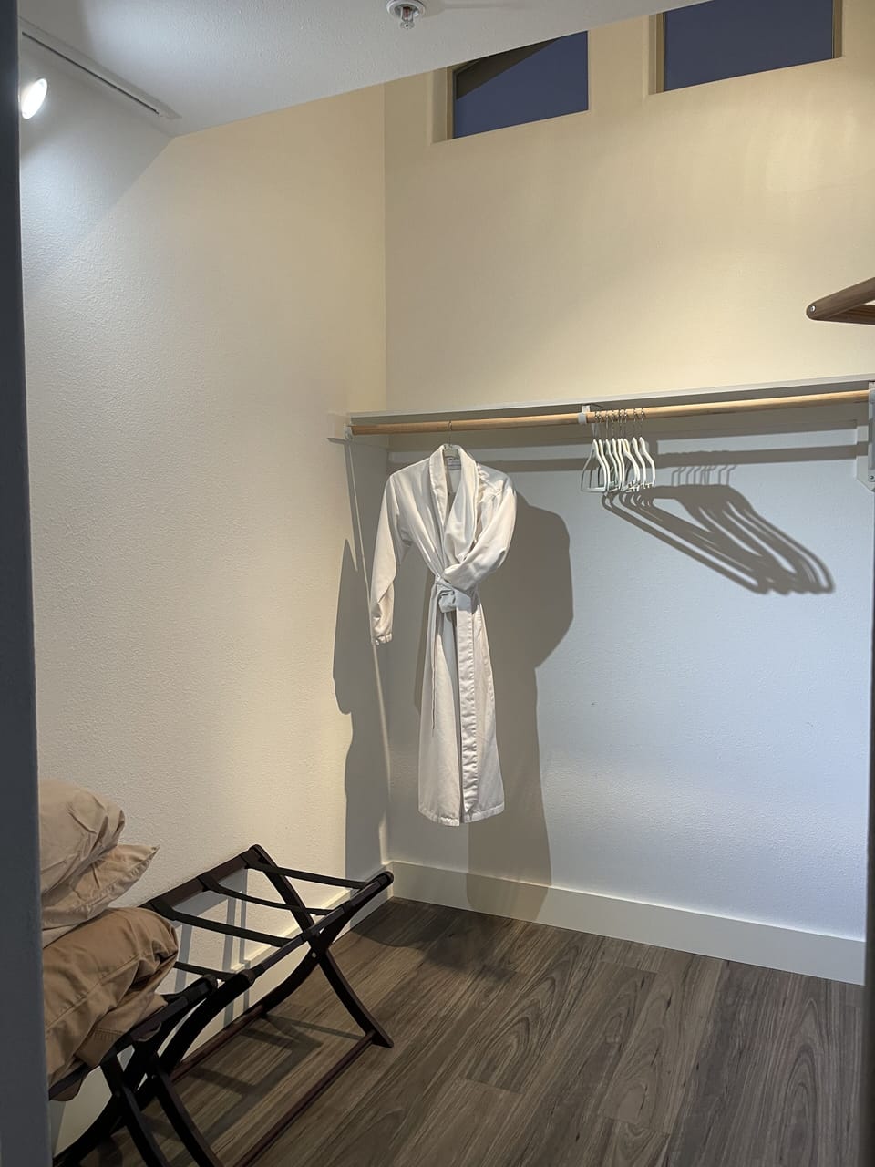 Spacious walk-in closet and robes for everyone 