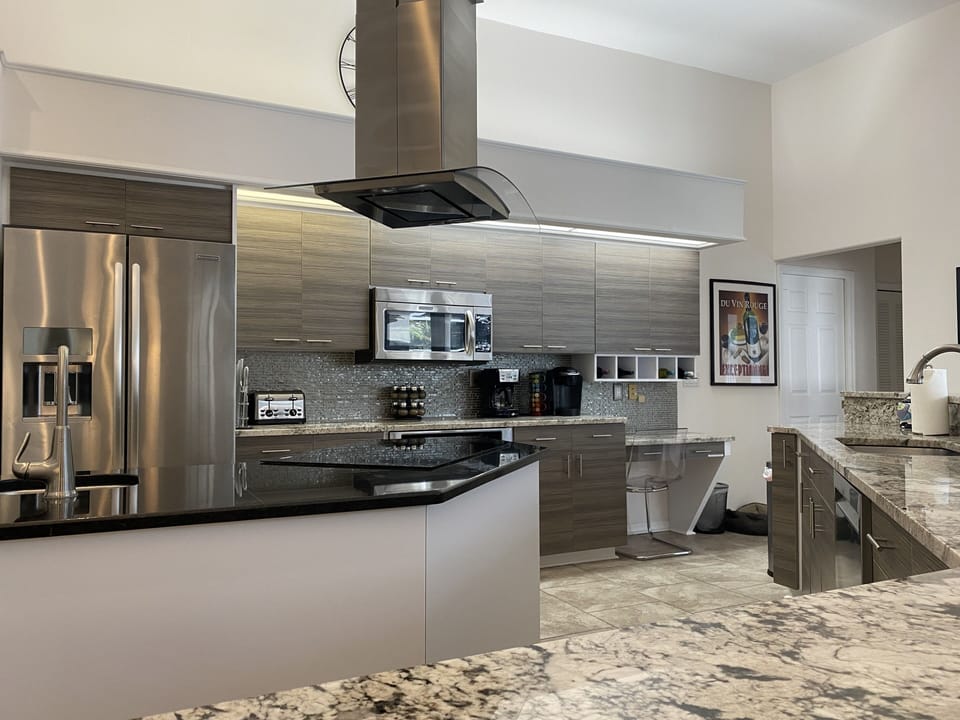 Newly updated kitchen cabinets.  Loaded with all kitchen necessities!