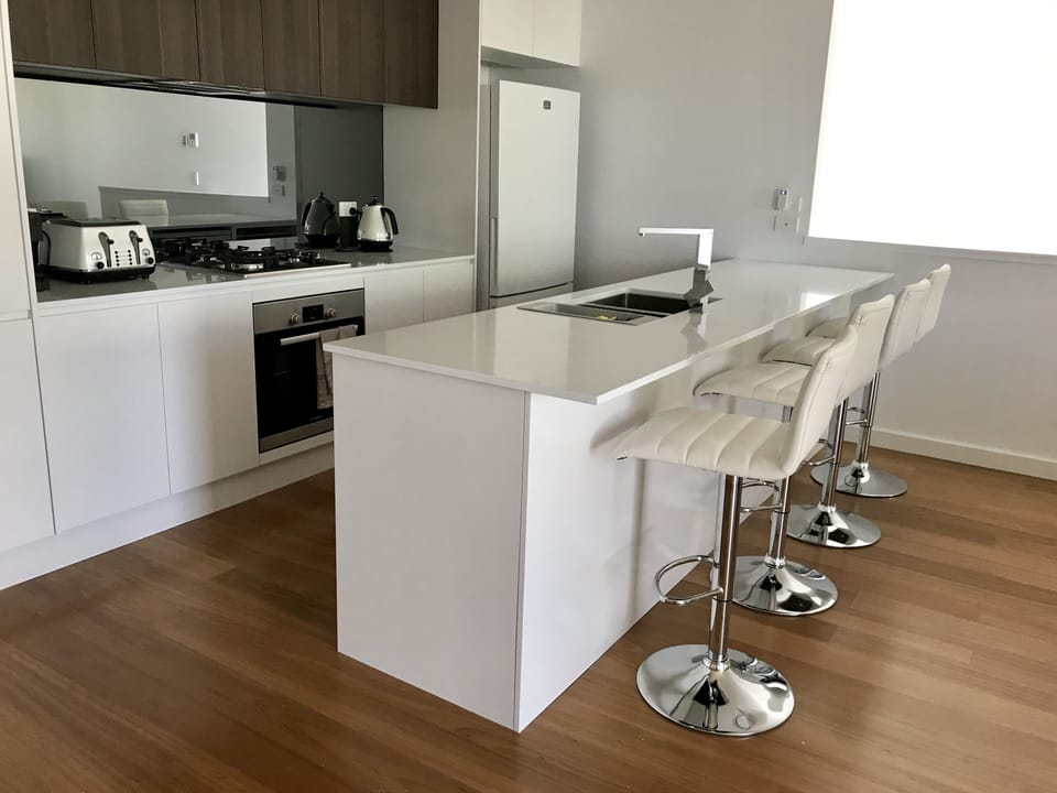 Kitchen with eat at bench